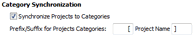 project to category synchronization