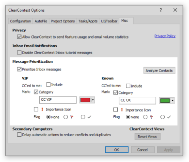 Message Prioritization Options