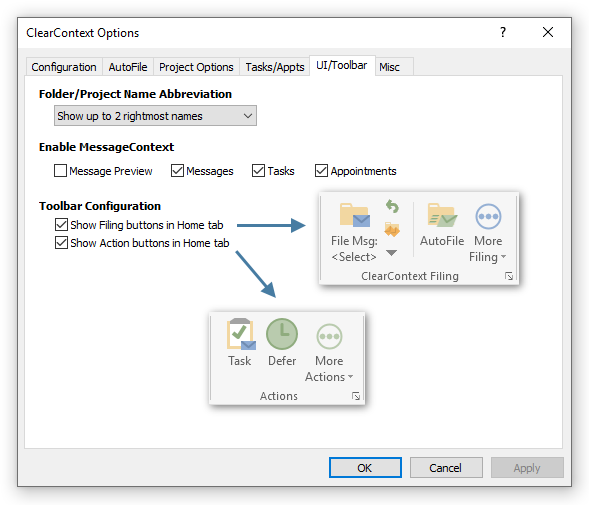 IMS User Guide: Toolbar Management