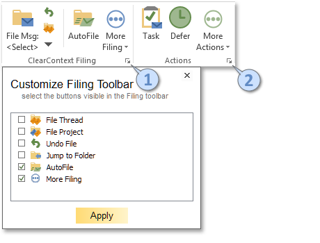ClearContext Outlook 2010 Toolbar