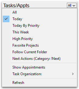 task/appt filter